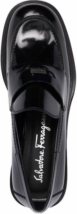 Ferragamo Nyx 30 patent leather loafers Black
