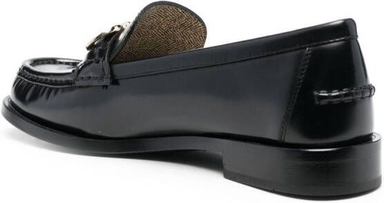 Ferragamo Ofelia leather logo plaque loafers Black