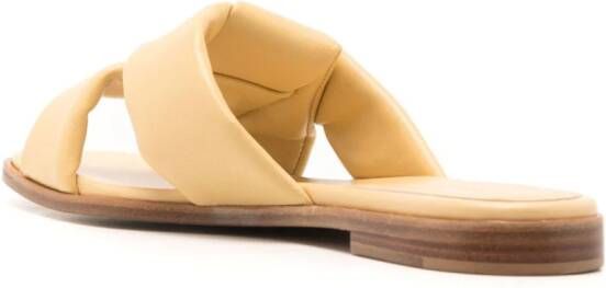 Ferragamo Origami knot-detail leather slides Green
