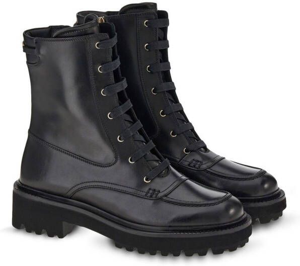 Ferragamo Orlando lace-up ankle boots Black