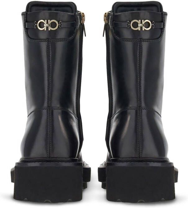 Ferragamo Orlando lace-up ankle boots Black