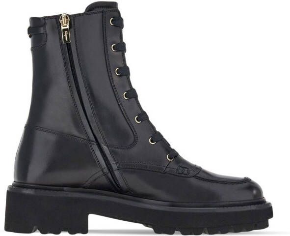 Ferragamo Orlando lace-up ankle boots Black