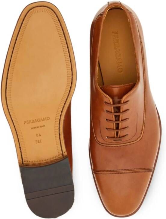 Ferragamo Oxford almond-toe shoes Brown