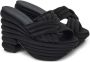 Ferragamo padded-design platform sandals Black - Thumbnail 2