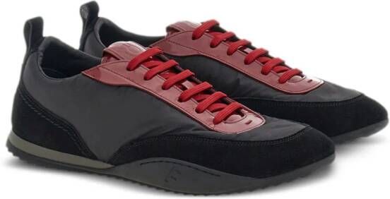 Ferragamo padded lace-up sneakers Black