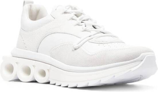 Ferragamo panelled 50mm leather sneakers White