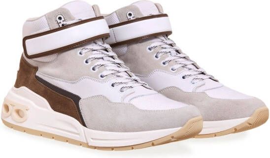 Ferragamo panelled hi-top sneakers White