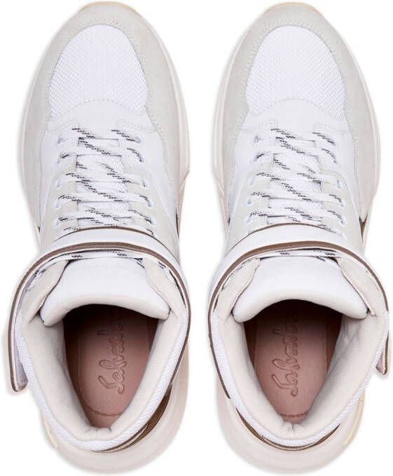 Ferragamo panelled hi-top sneakers White