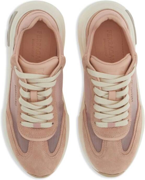 Ferragamo panelled low-top sneakers Pink