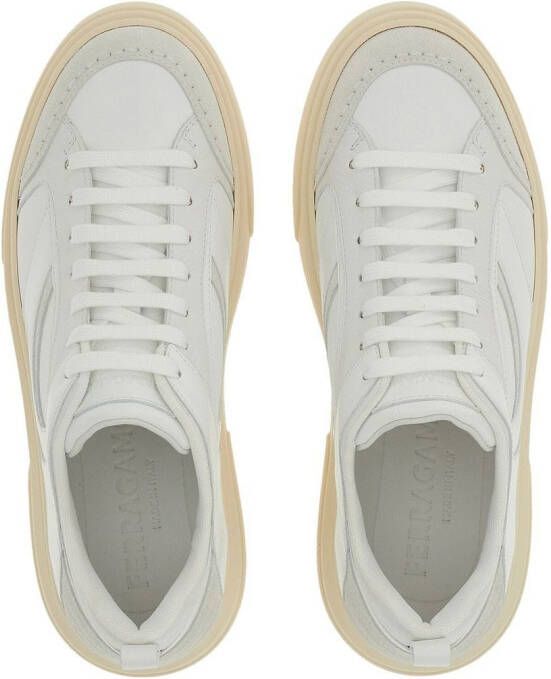 Ferragamo panelled low-top sneakers White