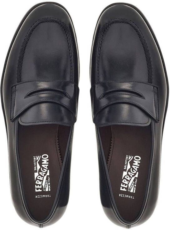 Ferragamo Penny almond toe loafers Black