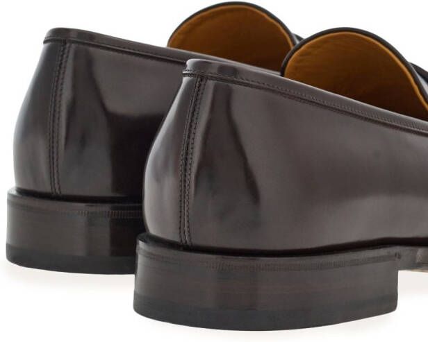 Ferragamo penny-slot leather loafers Brown
