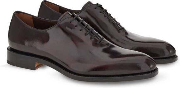 Ferragamo plain-toe Oxford shoes Red