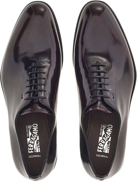 Ferragamo plain-toe Oxford shoes Red