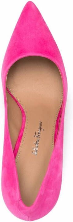Ferragamo pointed leather pumps Pink