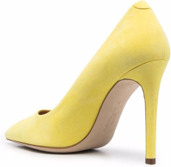 Ferragamo pointed-toe 105mm pumps Yellow