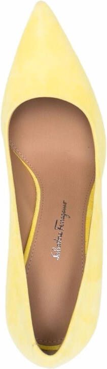 Ferragamo pointed-toe 105mm pumps Yellow