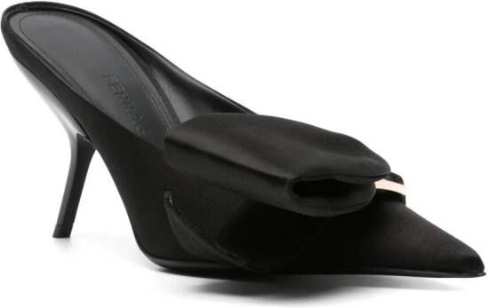 Ferragamo pointed-toe 90mm leather mules Black