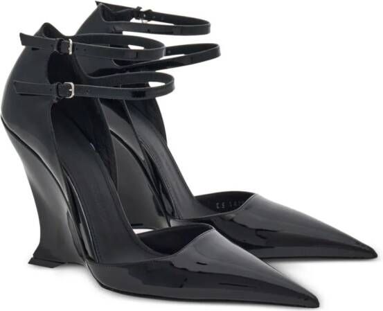 Ferragamo 105mm pointed-toe high-wedge sandals Black