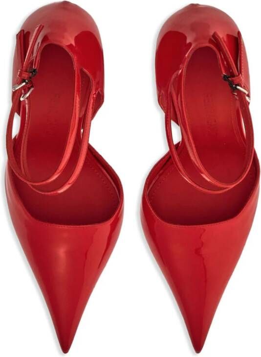 Ferragamo 105mm pointed-toe high-wedge sandals Red