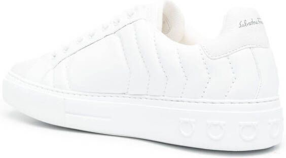 Ferragamo quilted Gancini-plaque sneakers White