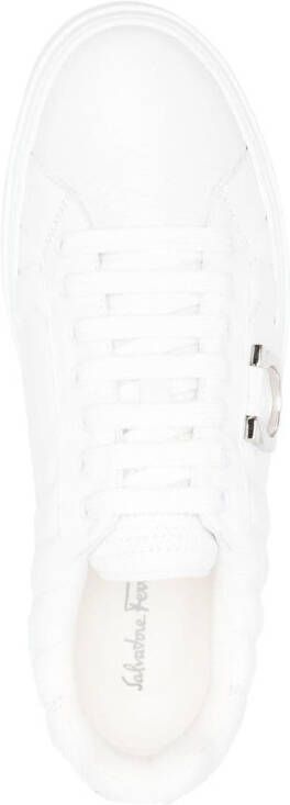 Ferragamo quilted Gancini-plaque sneakers White