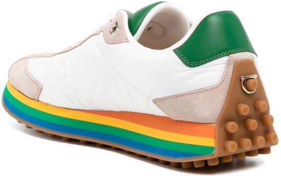 Ferragamo rainbow-soled low-top sneakers White