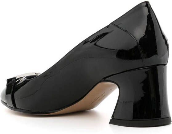 Ferragamo Rei 55 Gancini plaque pumps Black