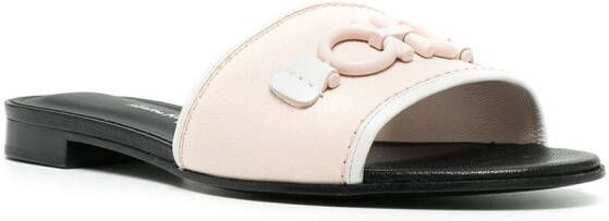 Ferragamo Rhodes Gancini-logo sandals Black