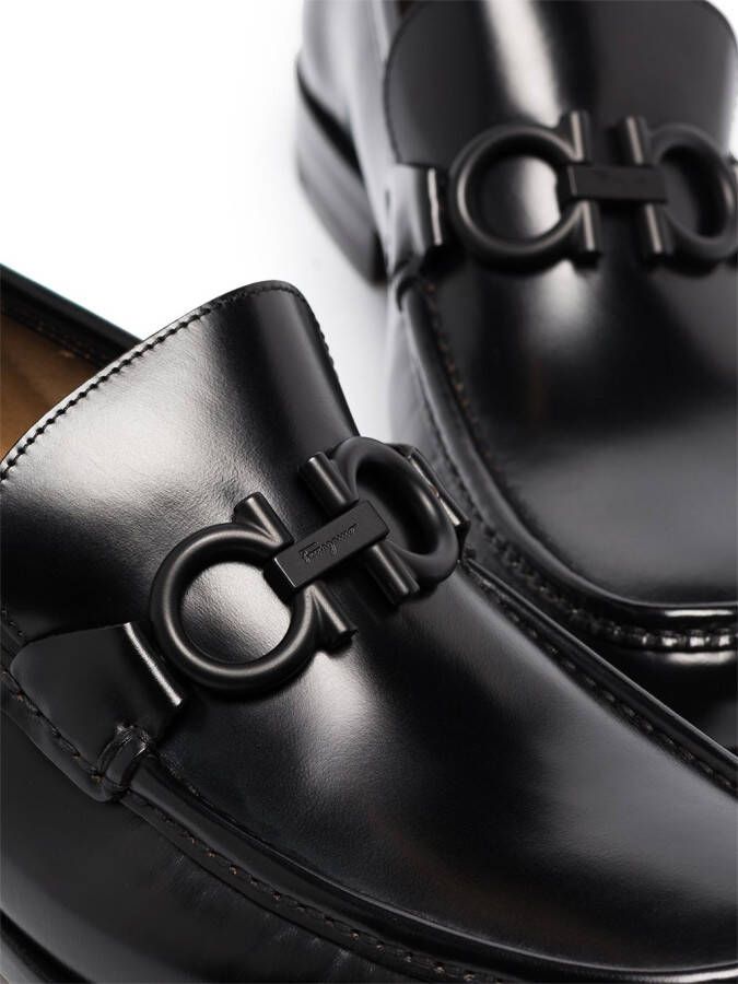 Ferragamo Rolo 10 leather loafers Black