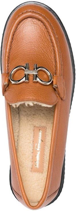 Ferragamo Rolo shearling-lined loafers Brown