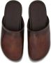 Ferragamo round-toe leather slippers Brown - Thumbnail 4