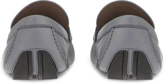 Ferragamo SF-buckle round-toe loafers Grey