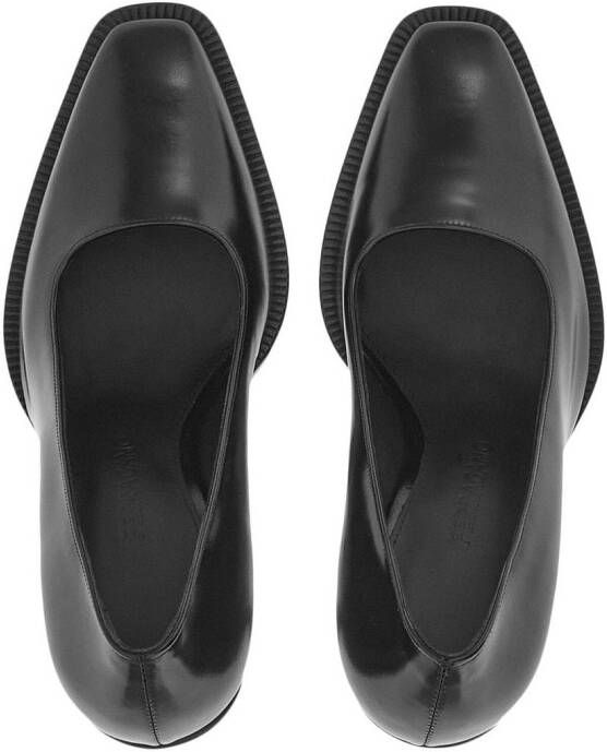 Ferragamo shaped-high-heel pumps Black
