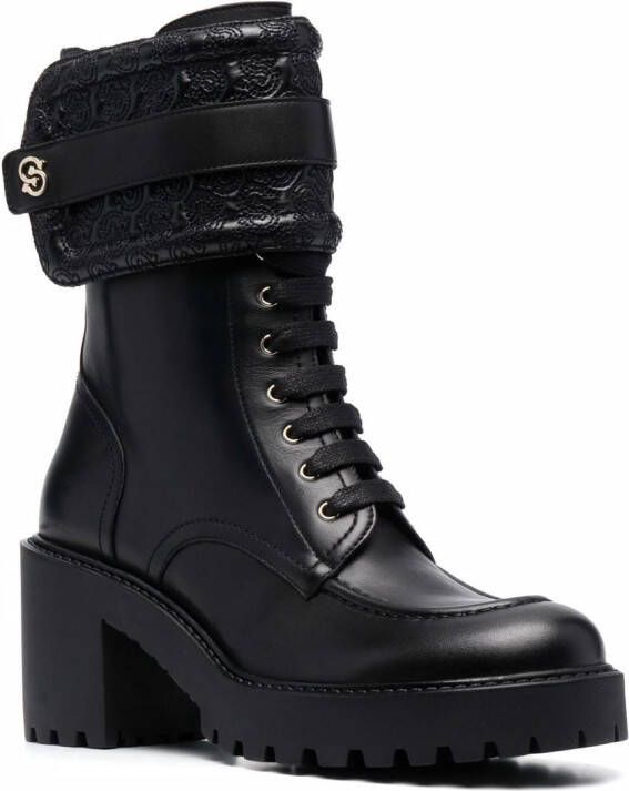 Ferragamo Shiraz leather boots Black