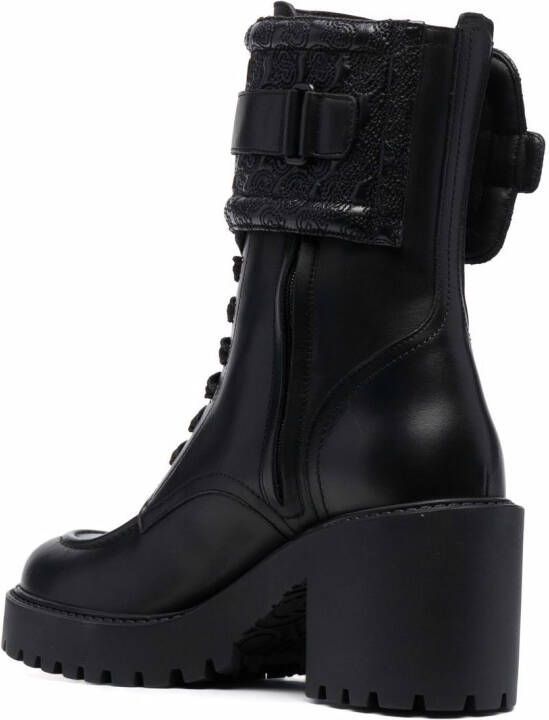 Ferragamo Shiraz leather boots Black