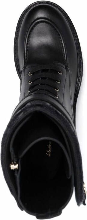 Ferragamo Shiraz leather boots Black