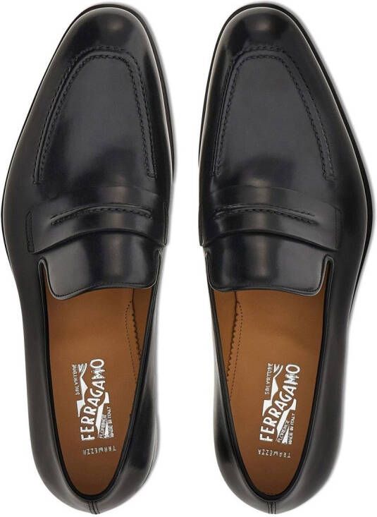 Ferragamo slip-on leather penny loafers Black