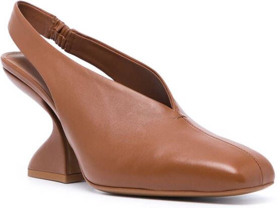 Ferragamo 85mm Sloane chunky-heel pumps Brown