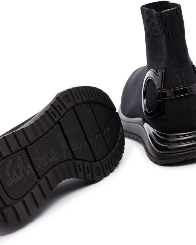 Ferragamo sock-style slip-on sneakers Black