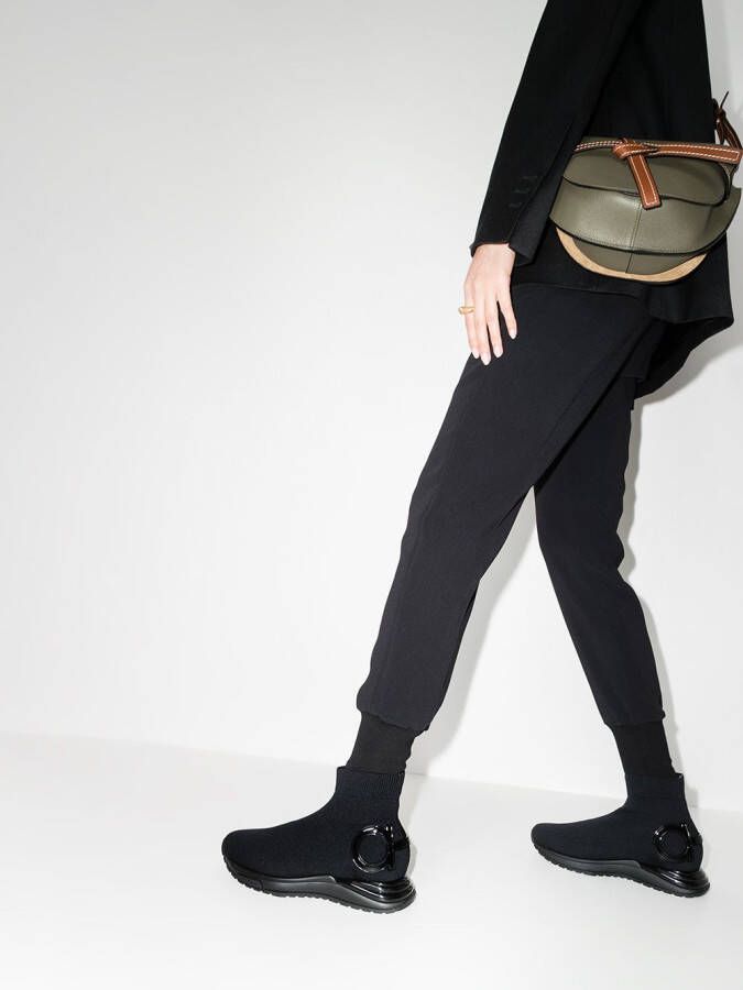 Ferragamo sock-style slip-on sneakers Black
