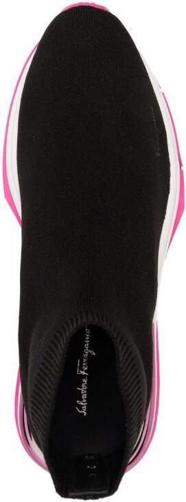 Ferragamo sock-style sneakers Black
