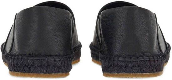 Ferragamo soft leather espadrilles Black