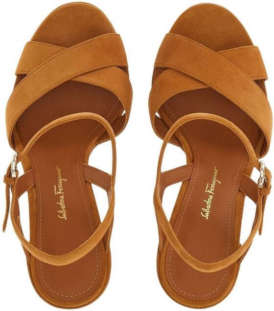 Ferragamo Sonya block-heel sandals Brown