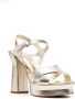 Ferragamo Sonya metallic 110mm sandals Gold - Thumbnail 3
