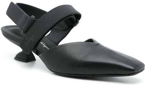 Ferragamo square-toe 45mm pumps Black