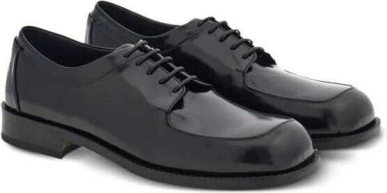 Ferragamo square-toe derby shoes Black