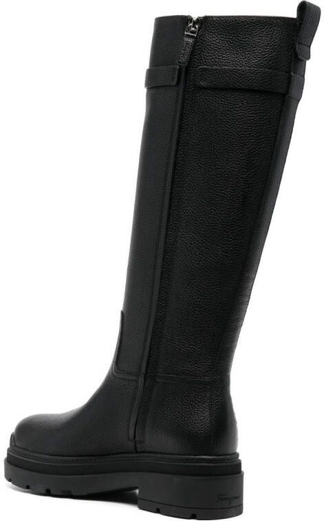 Ferragamo Stivale Ryder leather boots Black