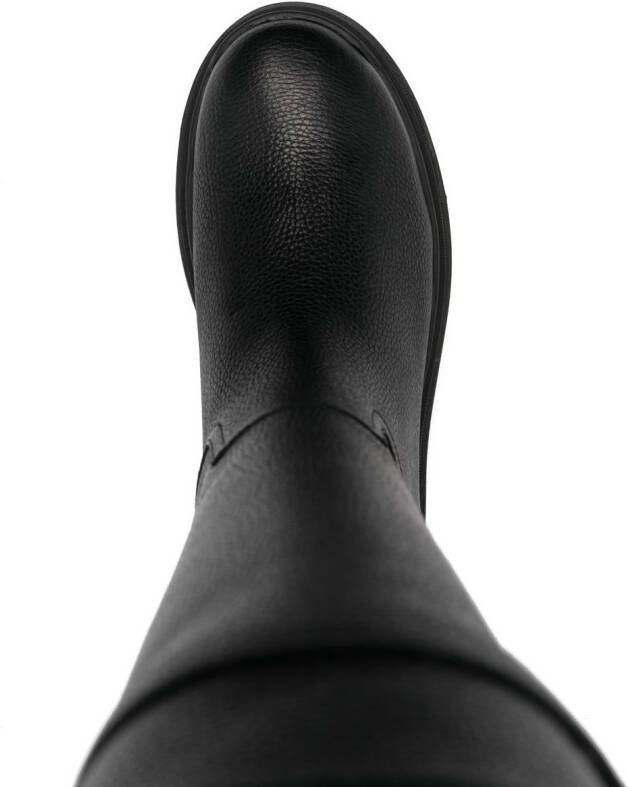 Ferragamo Stivale Ryder leather boots Black