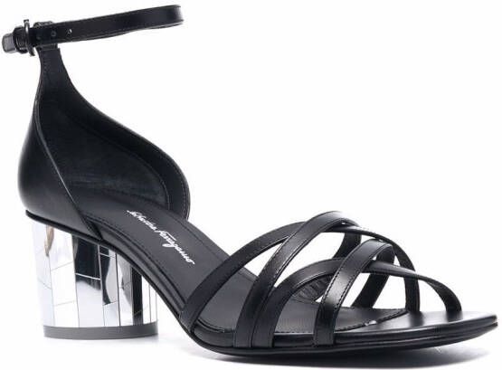 Ferragamo strap-detail open-toe sandals Black